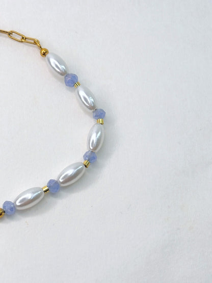 Bracelet blue pearl